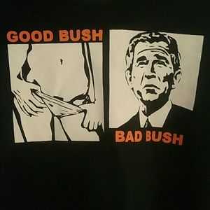 "Good Bush, Bad Bush" black XL T-Shirt